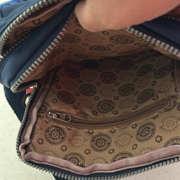 Navy Nylon Jinqiaoer MultiCompartment Mini-Messenger Crossbody Purse - Picture 6 of 9